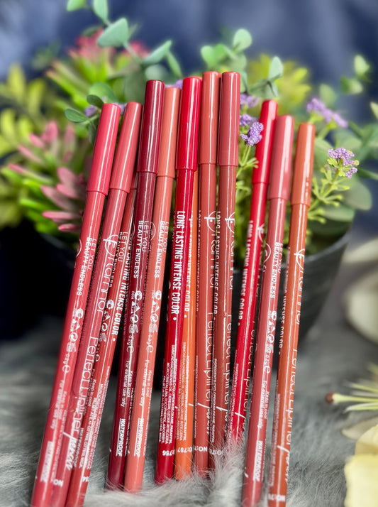 Long Lipliner Set - 12 Shades for Perfectly Lined Lips - BeautyGlow