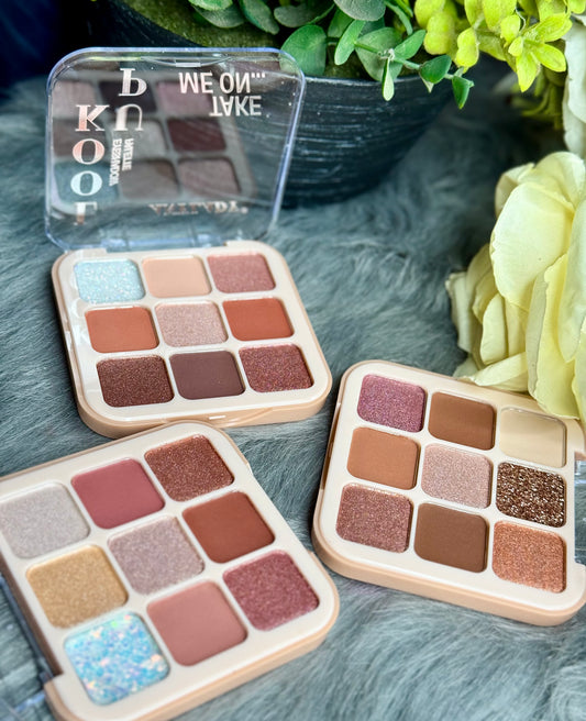 9 Color Eyeshadow Palette - Neutral Shades for Everyday & Evening Looks - Anylady